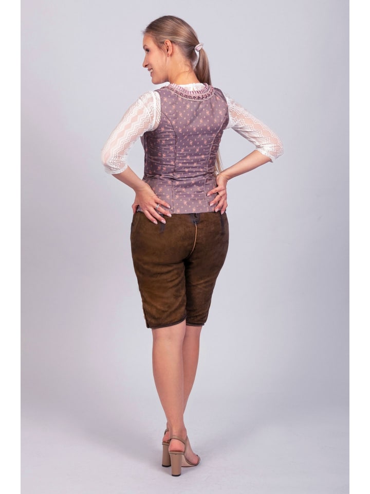 Edelnice Lederhose in dunkelbraun günstig kaufen