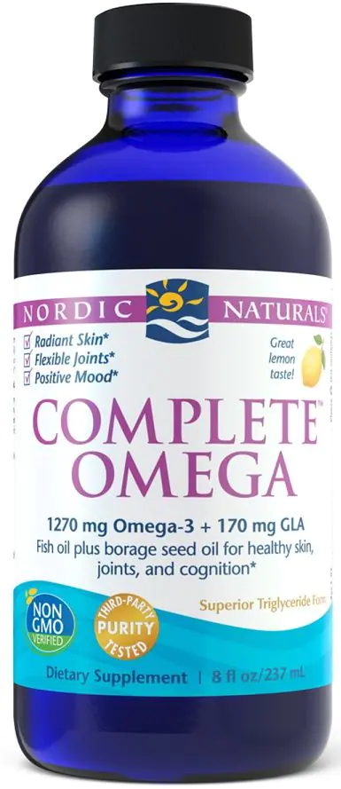 Nordic Naturals Complete Omega 1270 mg, Omega-3 + 170 mg GLA, tečnost