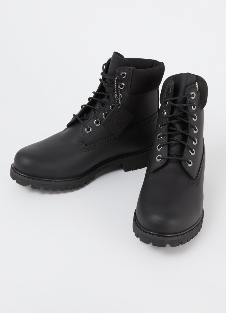 Stivali stringati in pelle Timberland Premium da 6 pollici con logo
