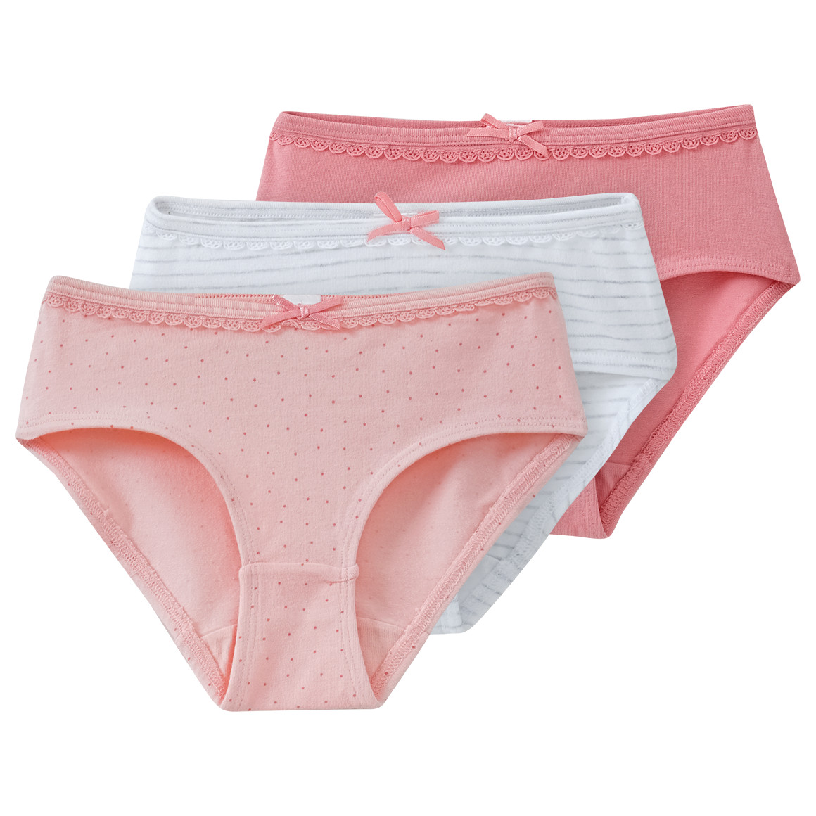 3 Mädchen Slips im Muster-Mix