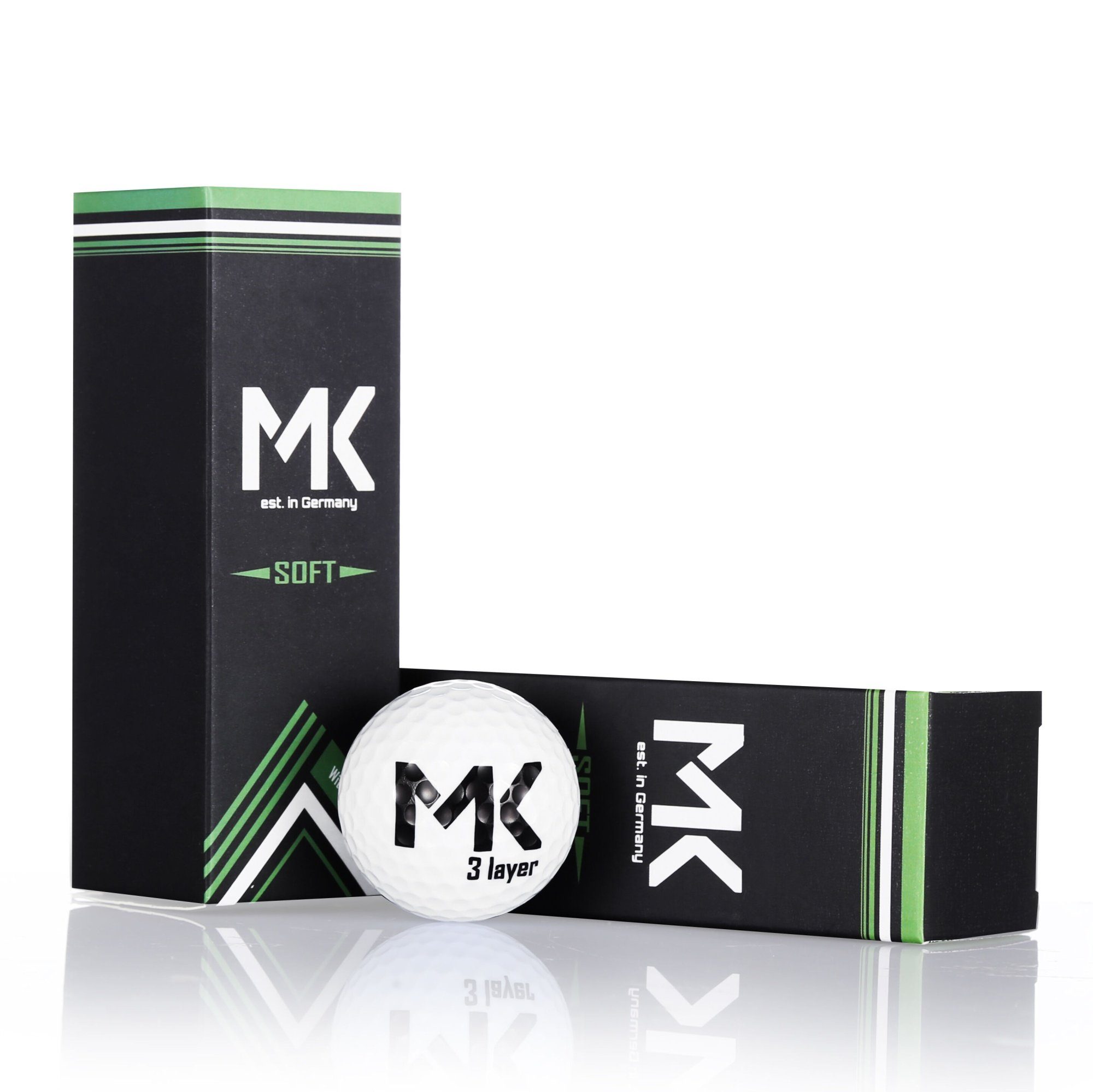 MK Golf Golfball MK Golf Golfbälle 2-lagig Long Range - 12 Stück - 42.7mm - 45.7g