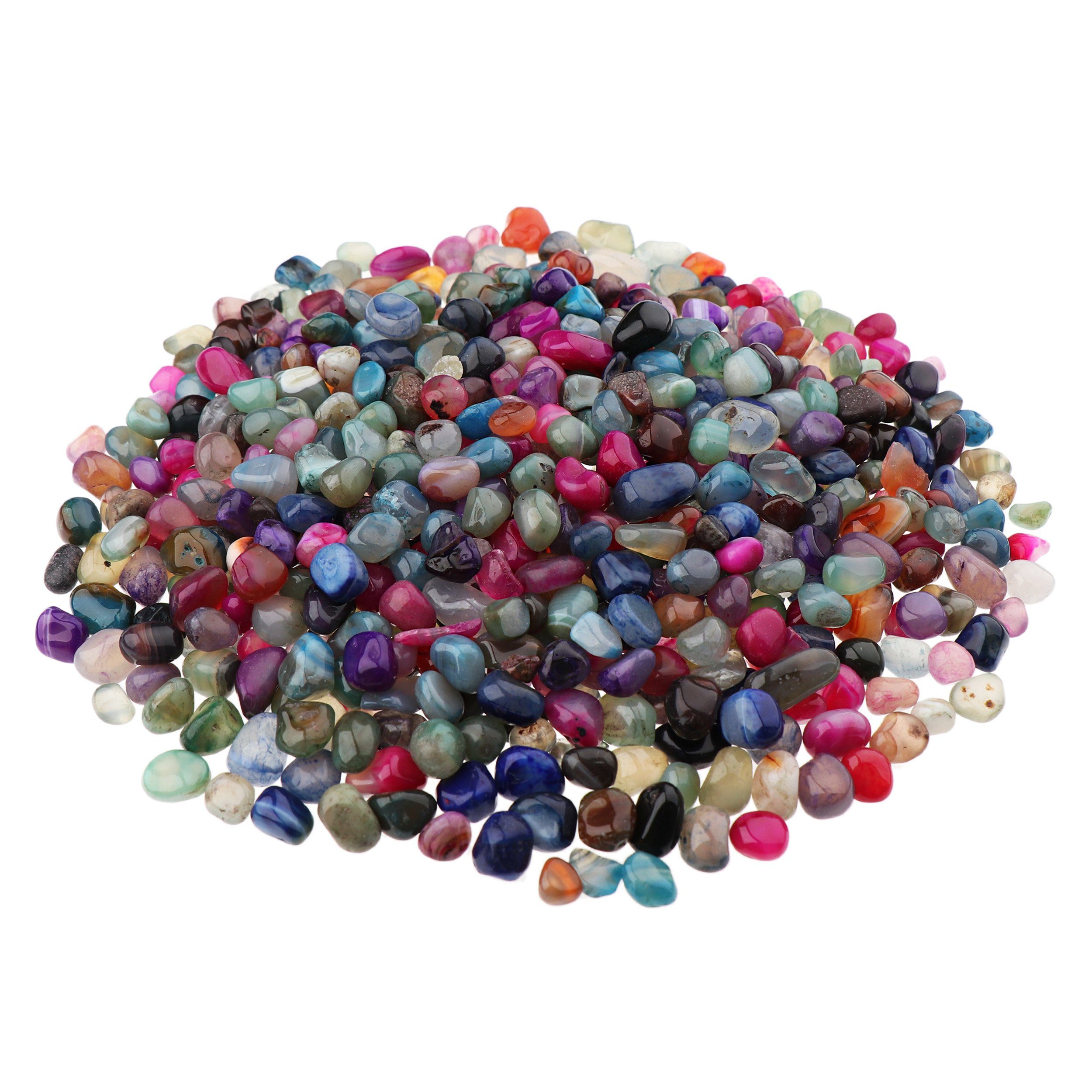 NKlaus Mineralstein 500g Trommelsteine Achat 5 - 10 mm Heilsteine Edelsteine Schmucksteine