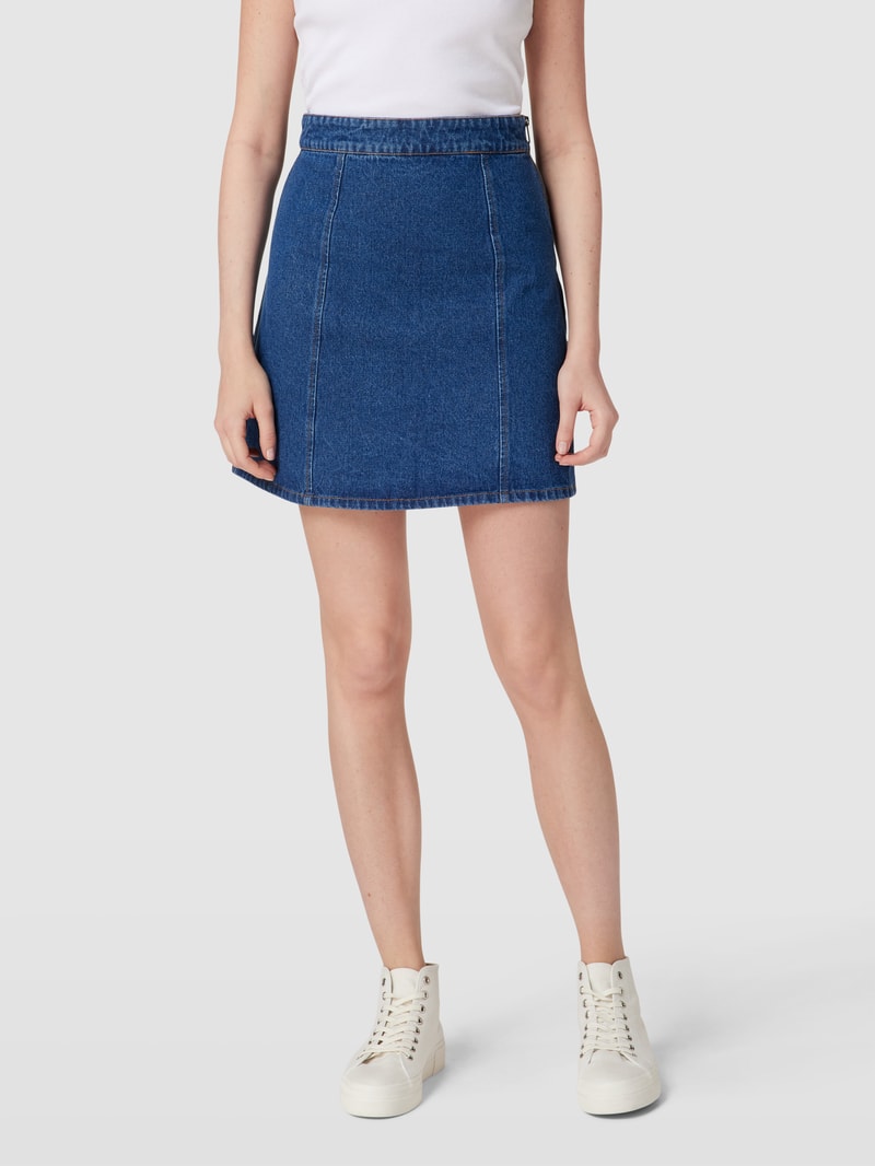 Jeansrock mit Teilungsnähten Modell 'NELLY' in jeans