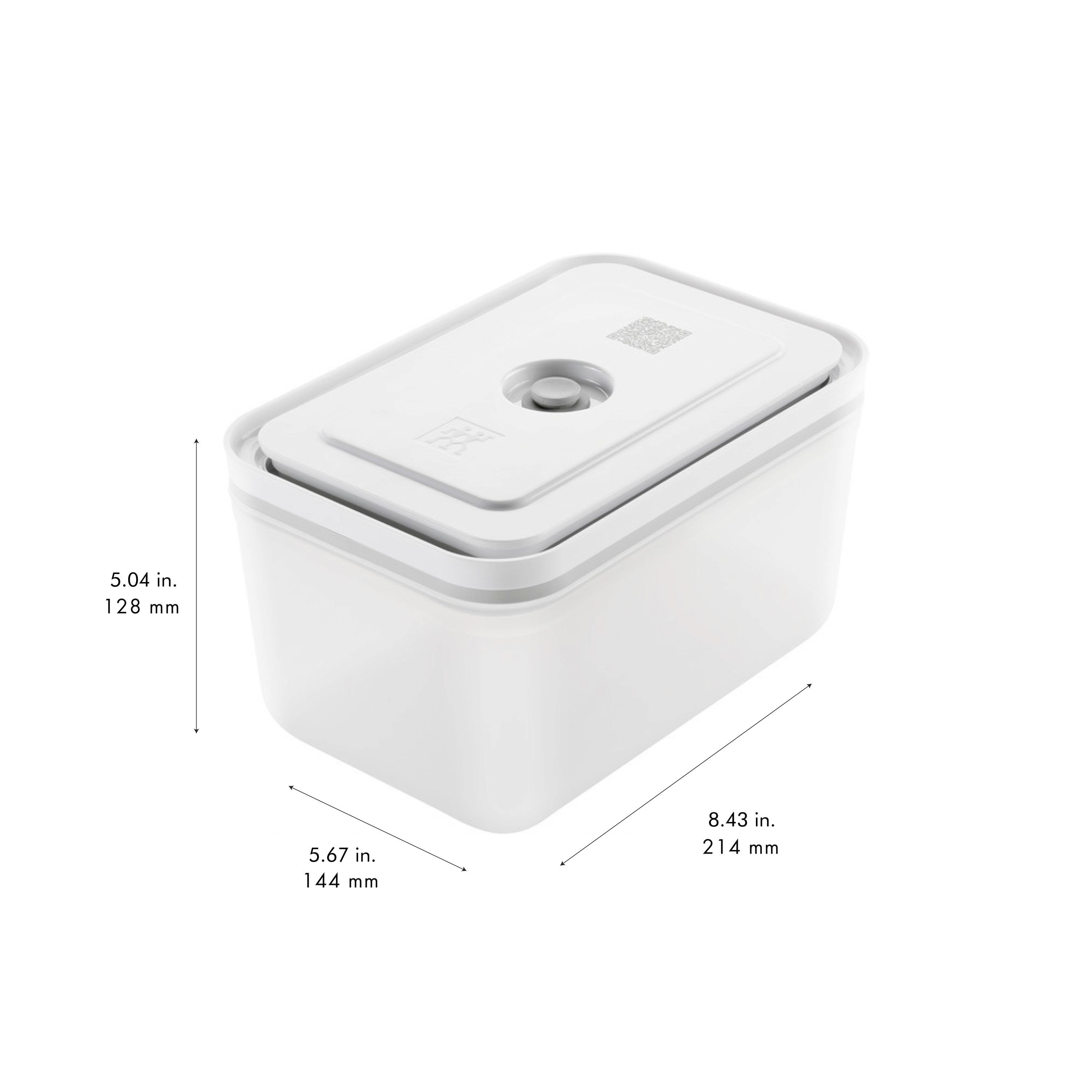 Vakuumbox L, Kunststoff, Semitransparent-Grau