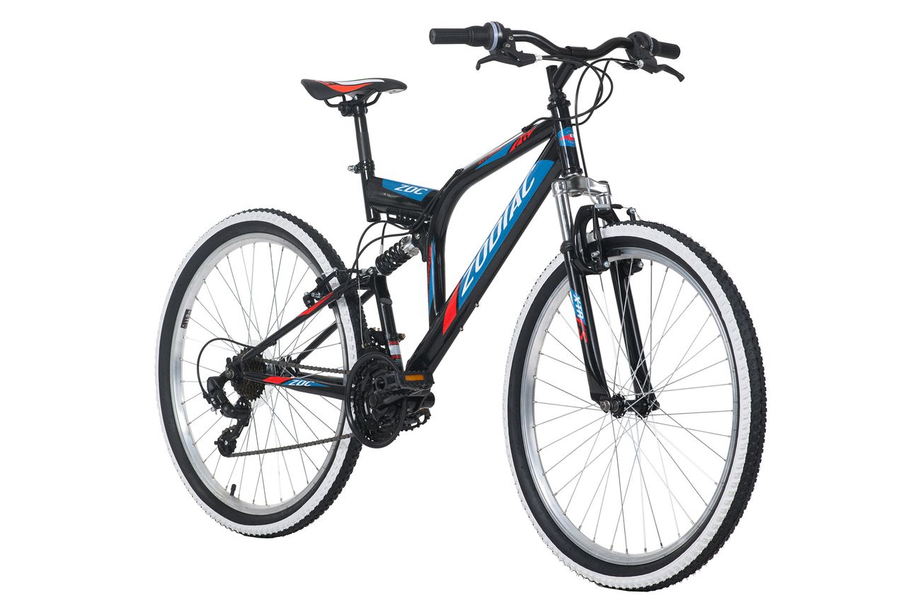 KS Cycling Mountainbike Fully 26'' Zodiac Schwarz-Rot RH 48 cm