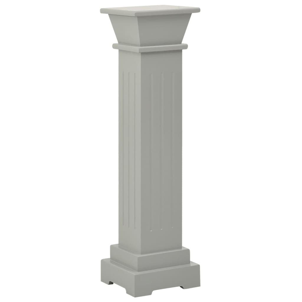 vidaXL Blumenständer Klassischer Säulen-Pflanzenständer Grau 17x17x66 cm MDF (1 St)