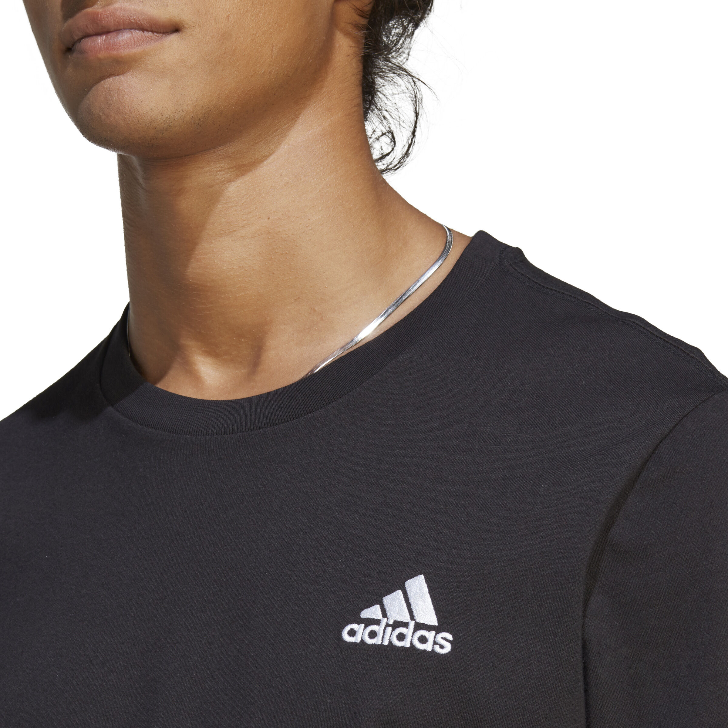 Essentials Single Jersey Embroidered Small Logo T-Shirt Herren - Schwarz, Beige