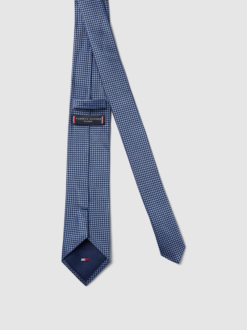 Seidenkrawatte mit Label-Detail Modell 'WOVEN' in bleu