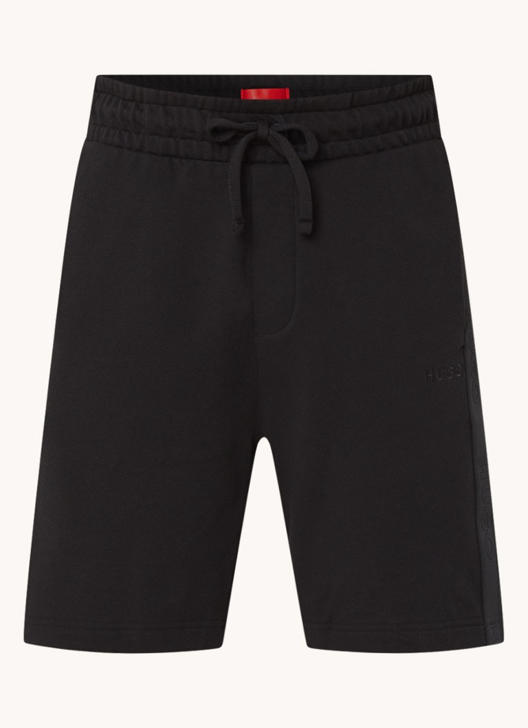 Calções de descanso retos em tons neutros da HUGO BOSS com faixa com o logotipo.