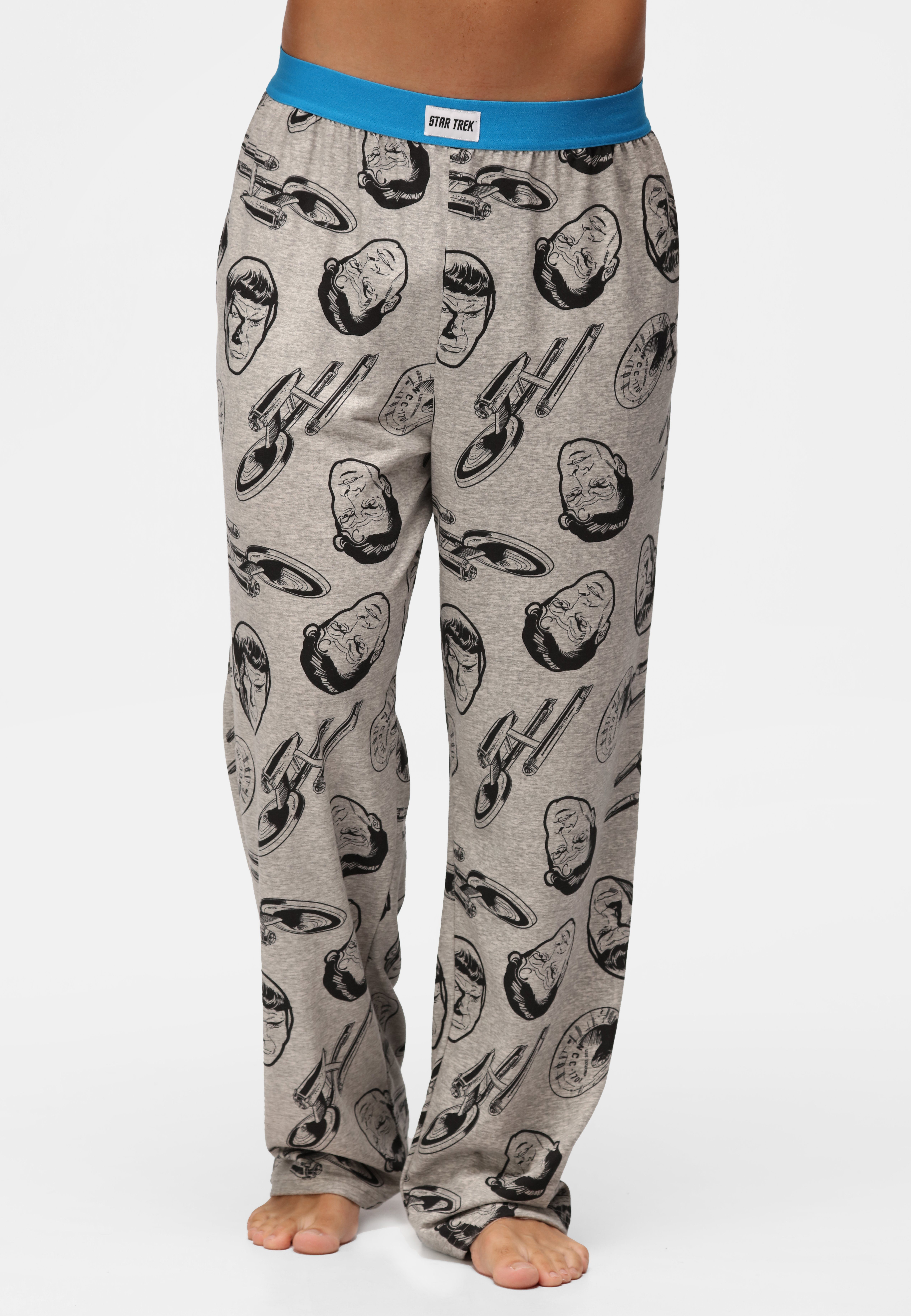 Recovered Loungepants Loungepant - Star Trek Character and Ships Grey Marl