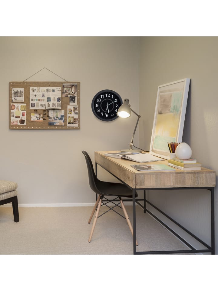 relaxdays Wanduhr in Schwarz - Ø 20cm günstig kaufen onesize