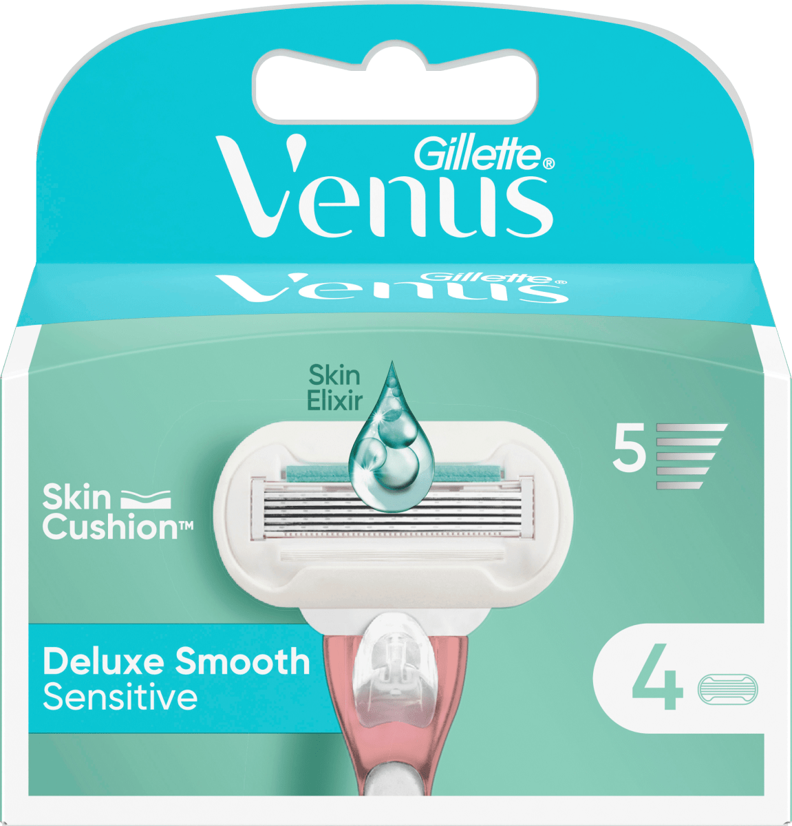 Rasiererklingen, Deluxe Smooth Sensitive Rosegold, 4 St