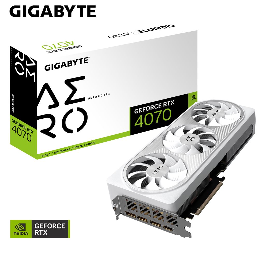 Gigabyte GeForce RTX™ 4070 AERO OC 12G Grafikkarte (12 GB, GDDR6X)