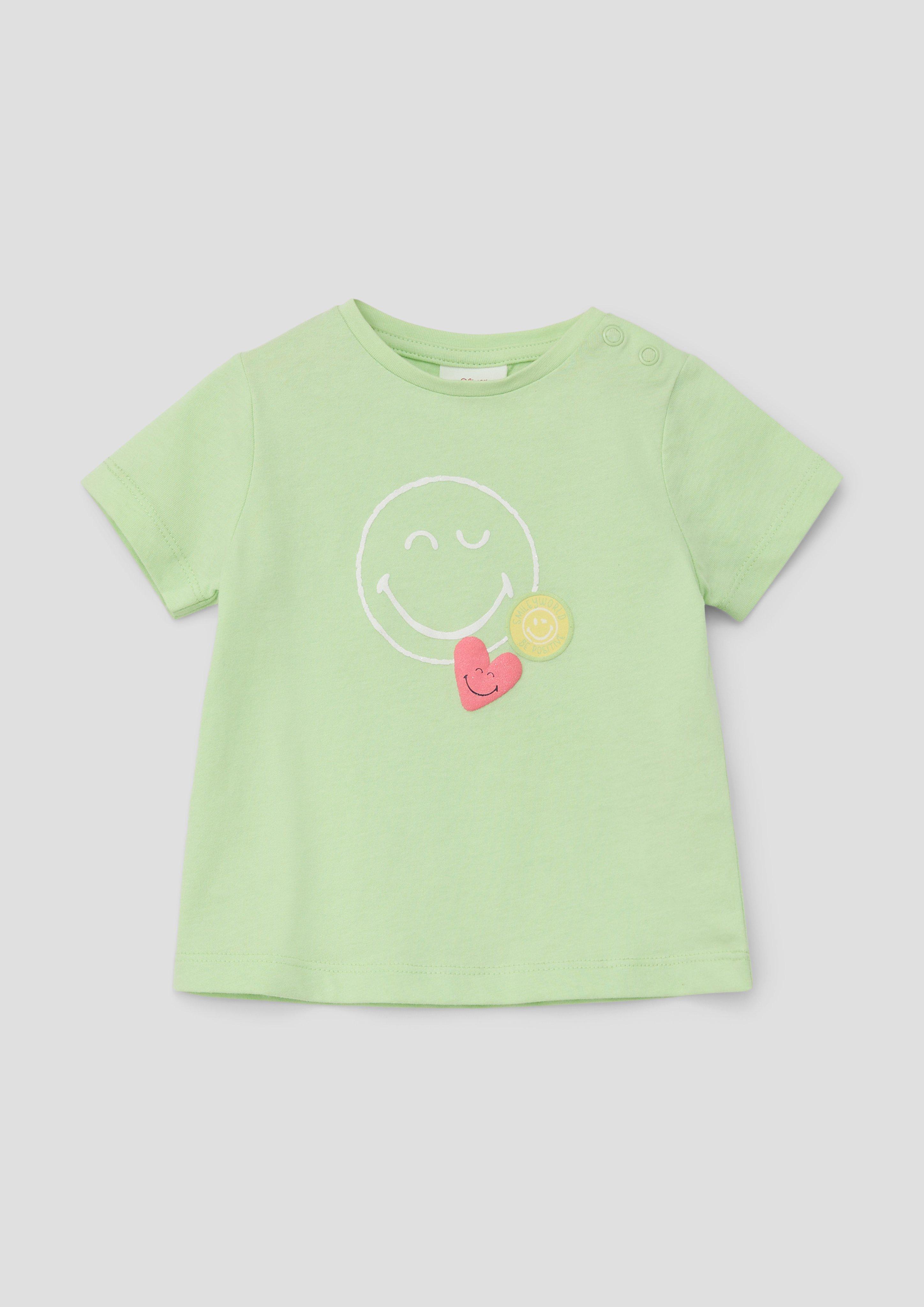 T-Shirt mit Smiley-Glitzerprint  2142887-7250