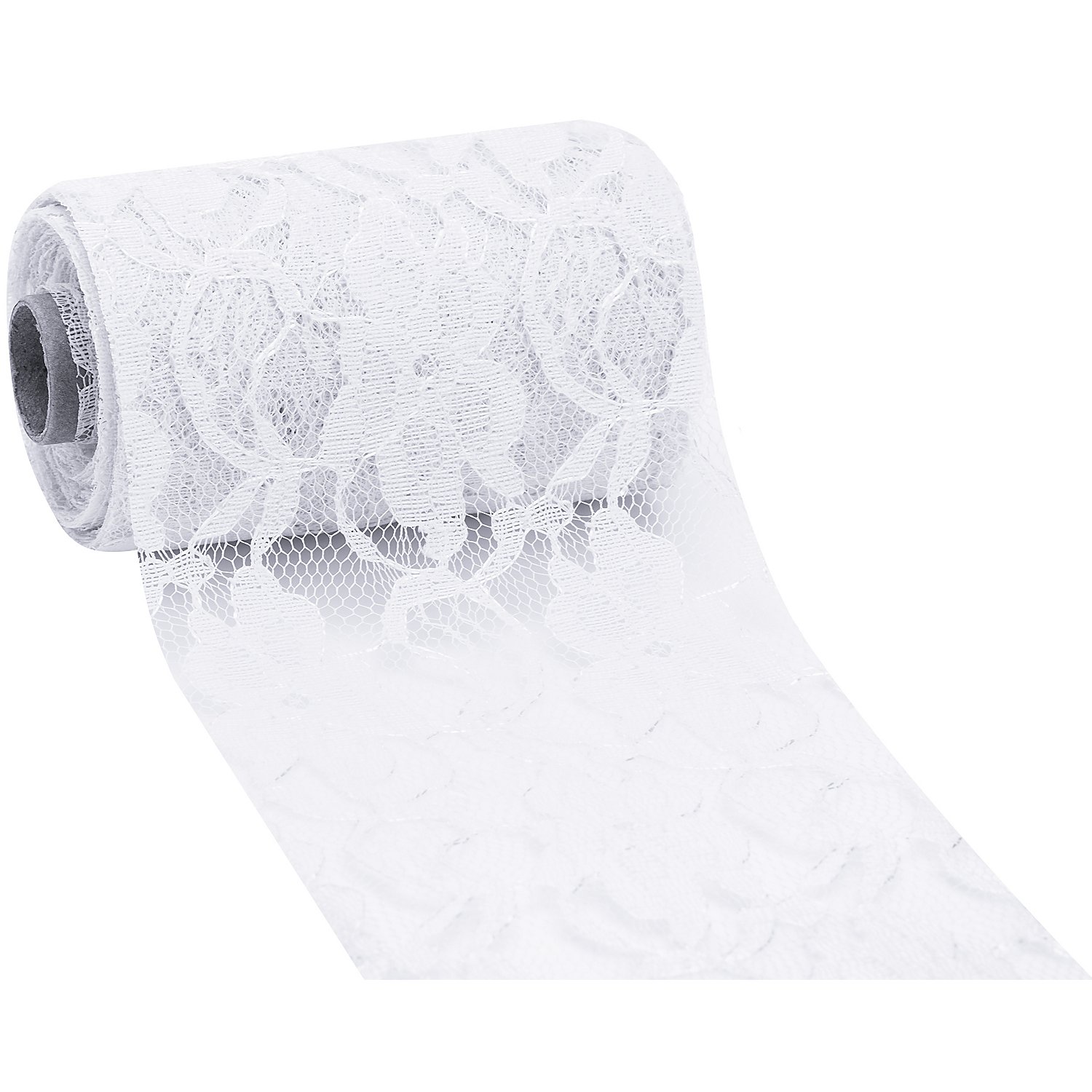 Spitzenband, weiß, 120 mm, 10 m