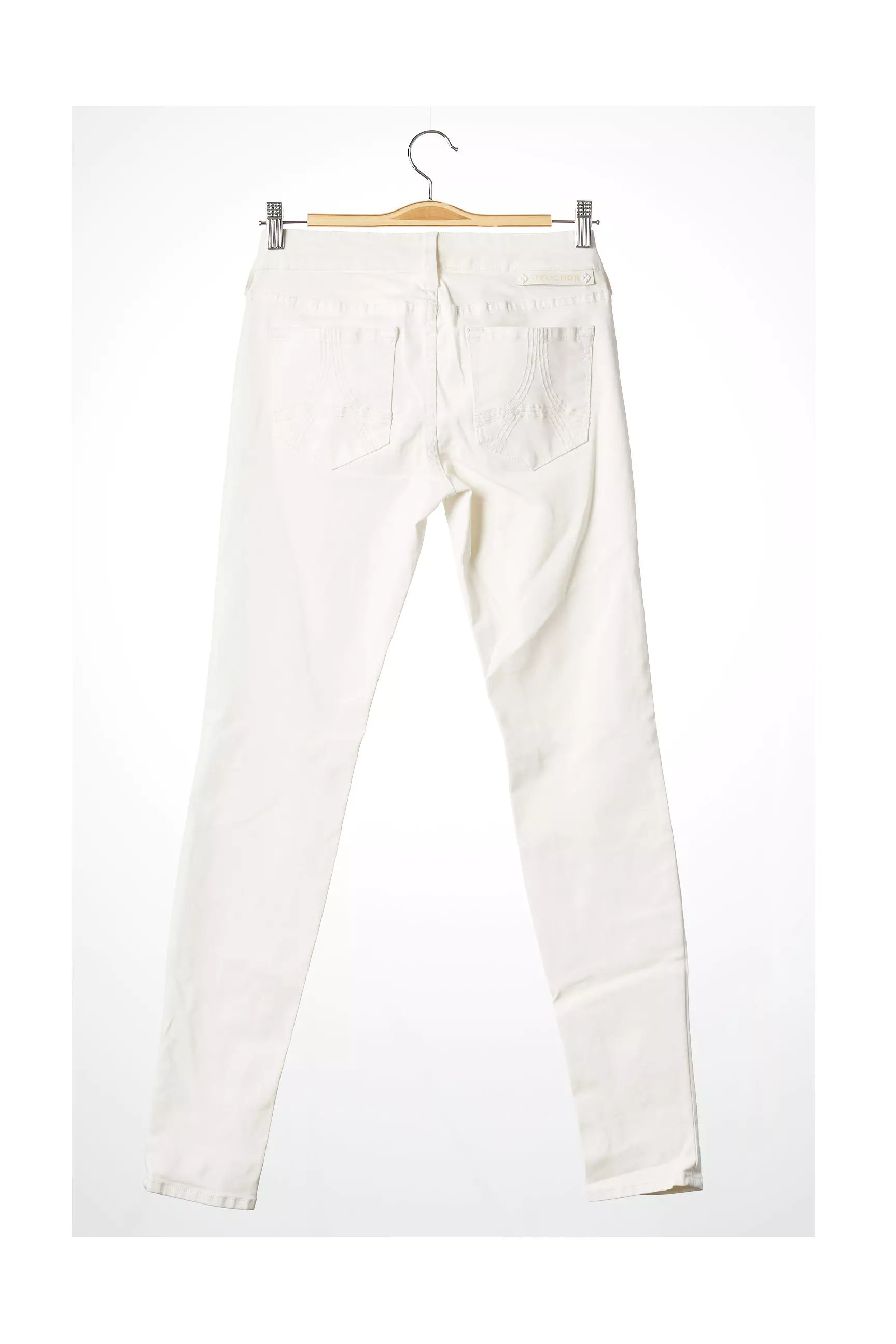 Affliction Pantalons Slim Femme couleur blanc