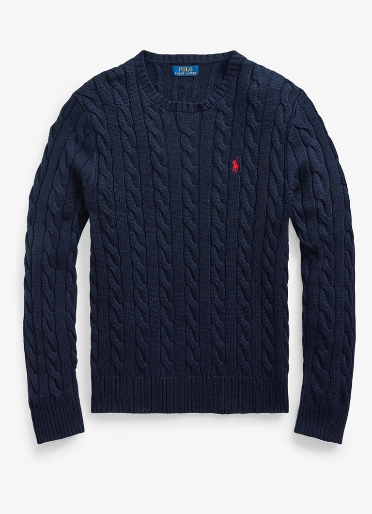 Ralph Lauren Cable-knit sweater with logo embroidery