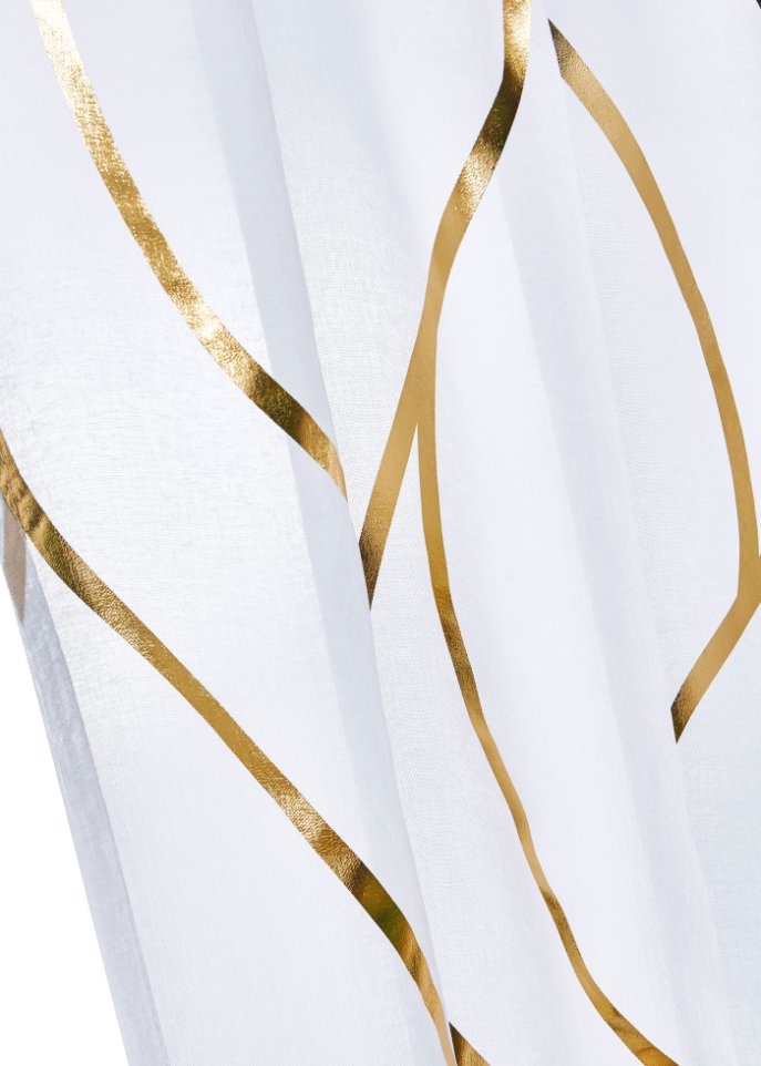 Transparente Gardine mit Glanz Druck (1er Pack)