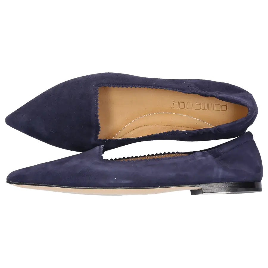 Pomme D`OR - Ballerinas 1726I Veloursleder - blau
