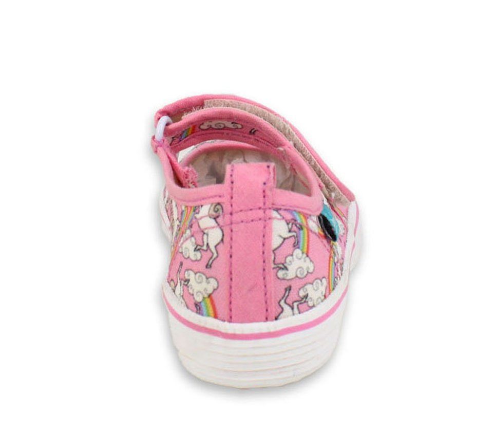 Beck Leichter Leinenschuh Rainbow Hausschuh (für drinnen und draußen geeignet) Obermaterial + Futter aus 100% Baumwolle