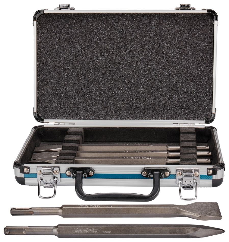 Makita Accessories D-42379 SDS-Plus meiselsett 5 deler i aluminiumskoffert