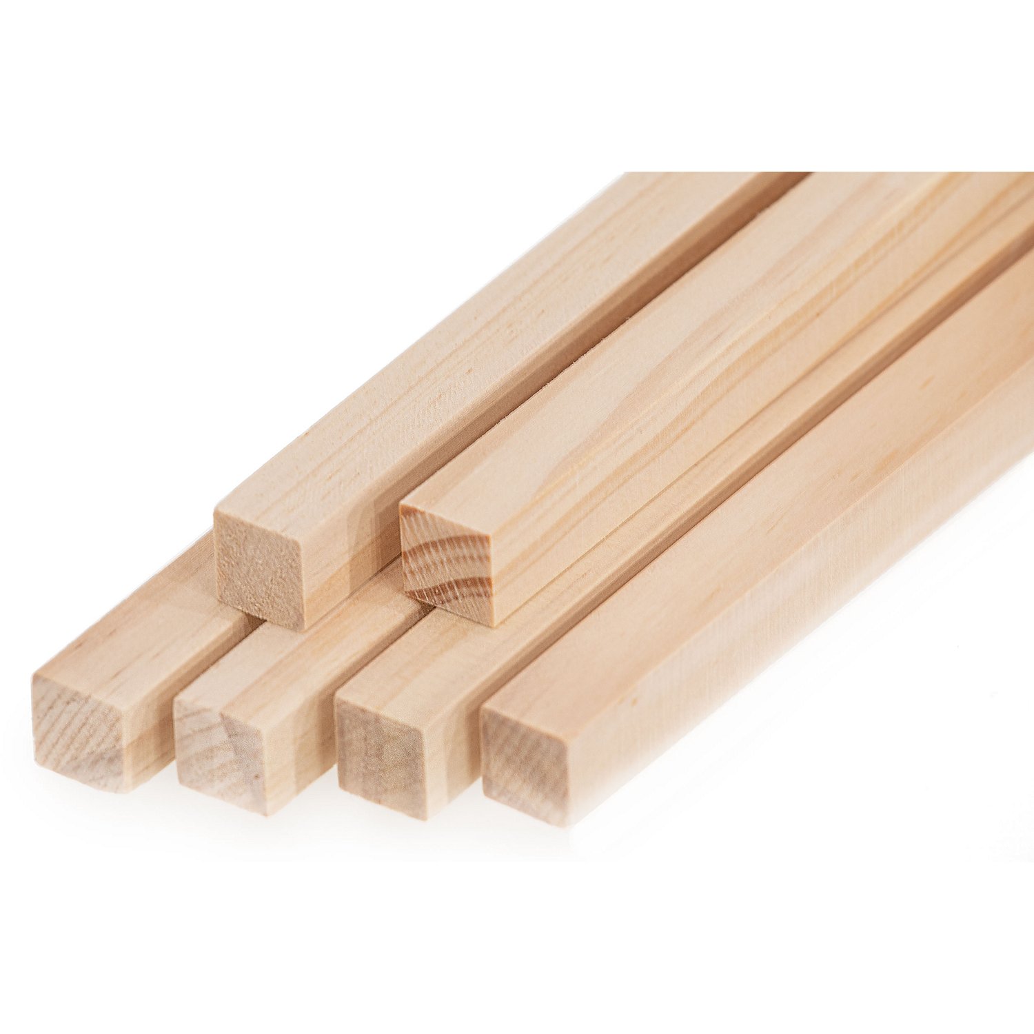 Holz-Leisten, 50 x 1,5 x 1,5 cm, 6 Stück