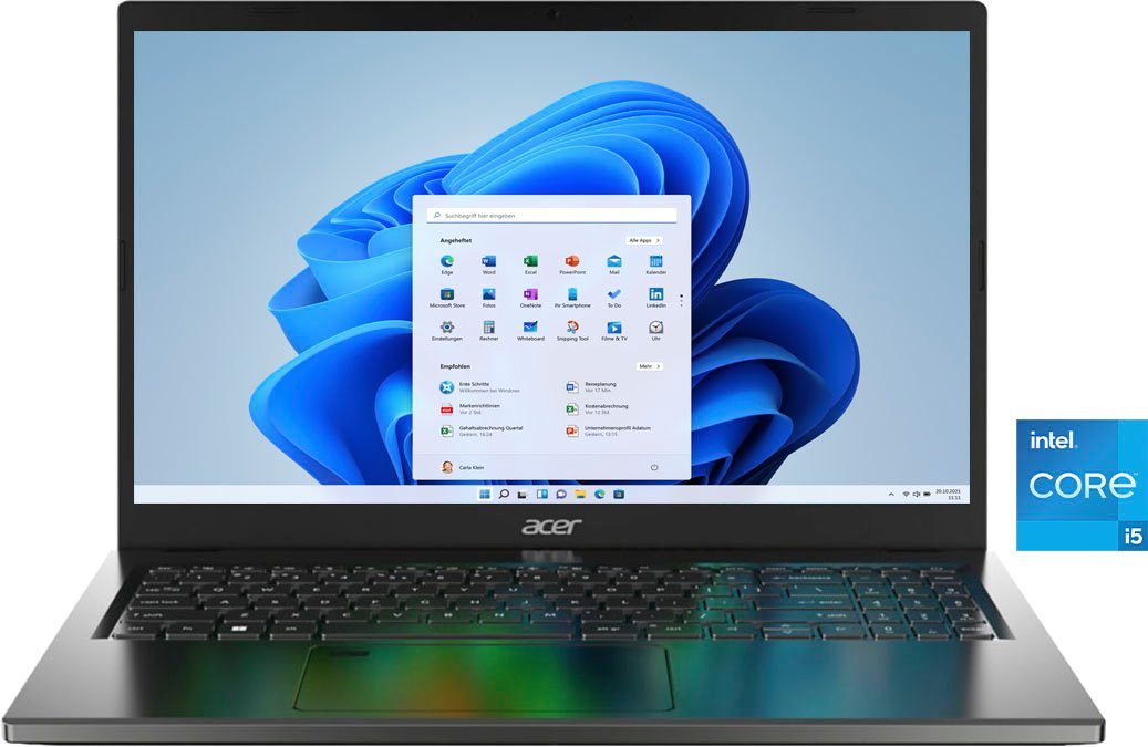 Acer Aspire 5 A515-58M-51H7 Notebook (39,62 cm/15,6 Zoll, Intel Core i5 1335U, Iris Xe Graphics, 512 GB SSD)
