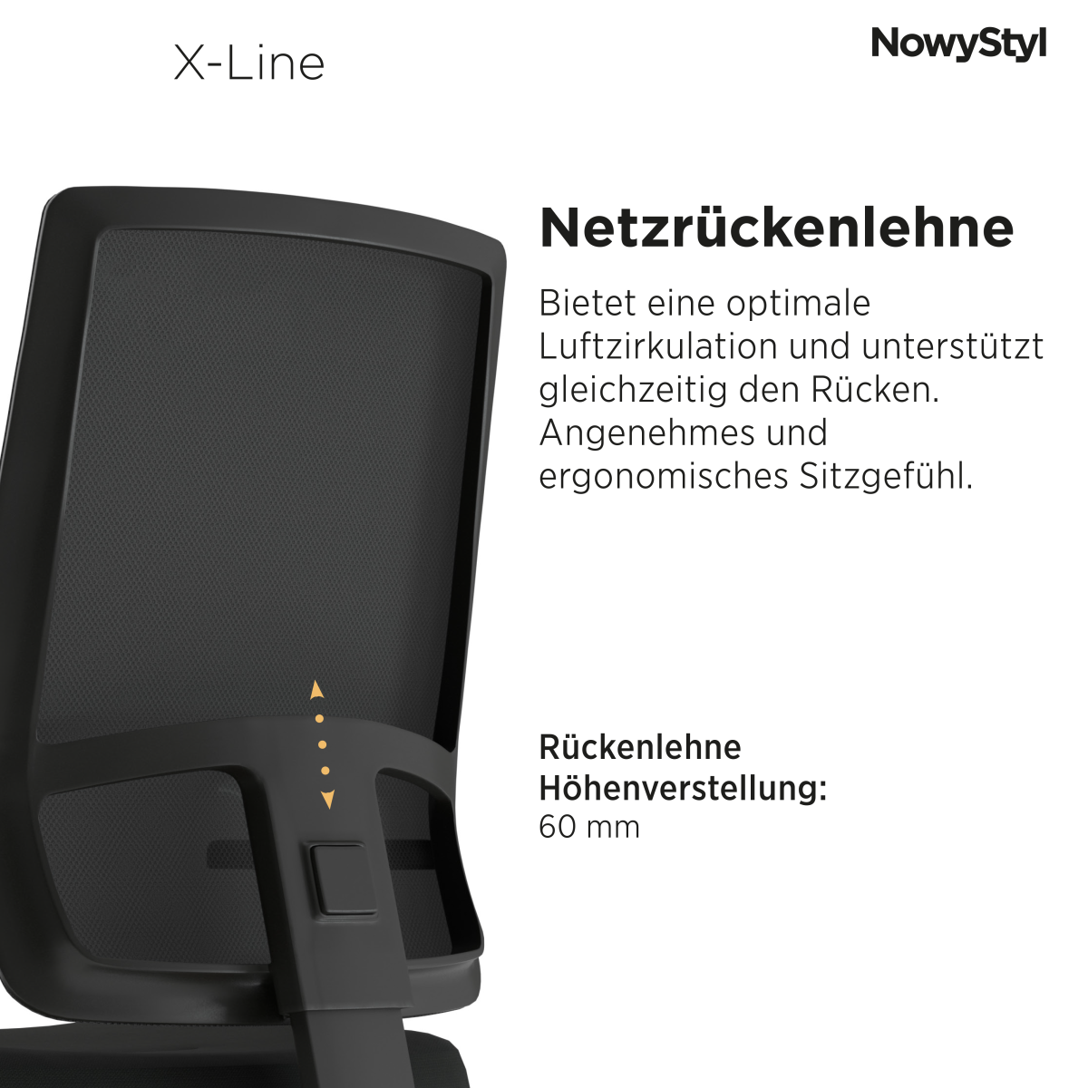 Bürostuhl X-Line SWIVEL Schwarz