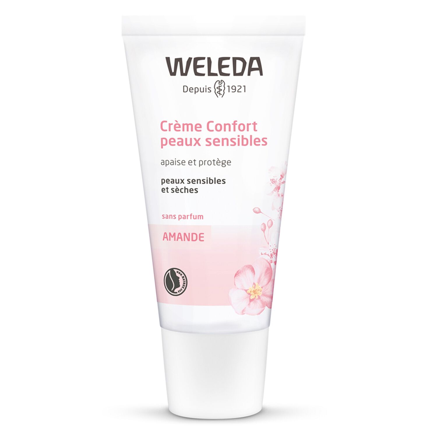 Weleda Amande Crème Confort Peaux Sensibles - Peaux Sèches - Sans Parfum - 30 ml