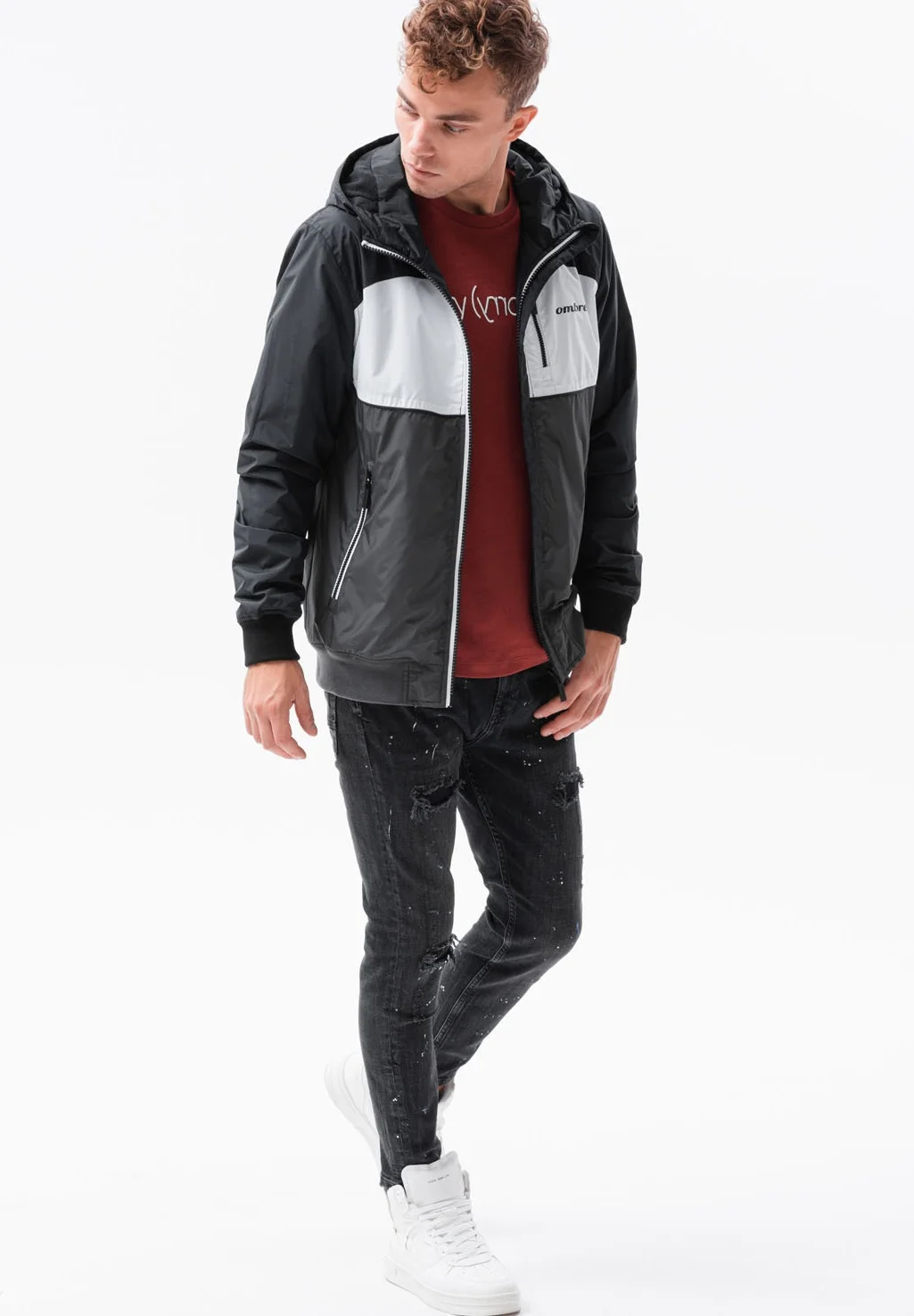 Chaqueta de entretiempo ombré