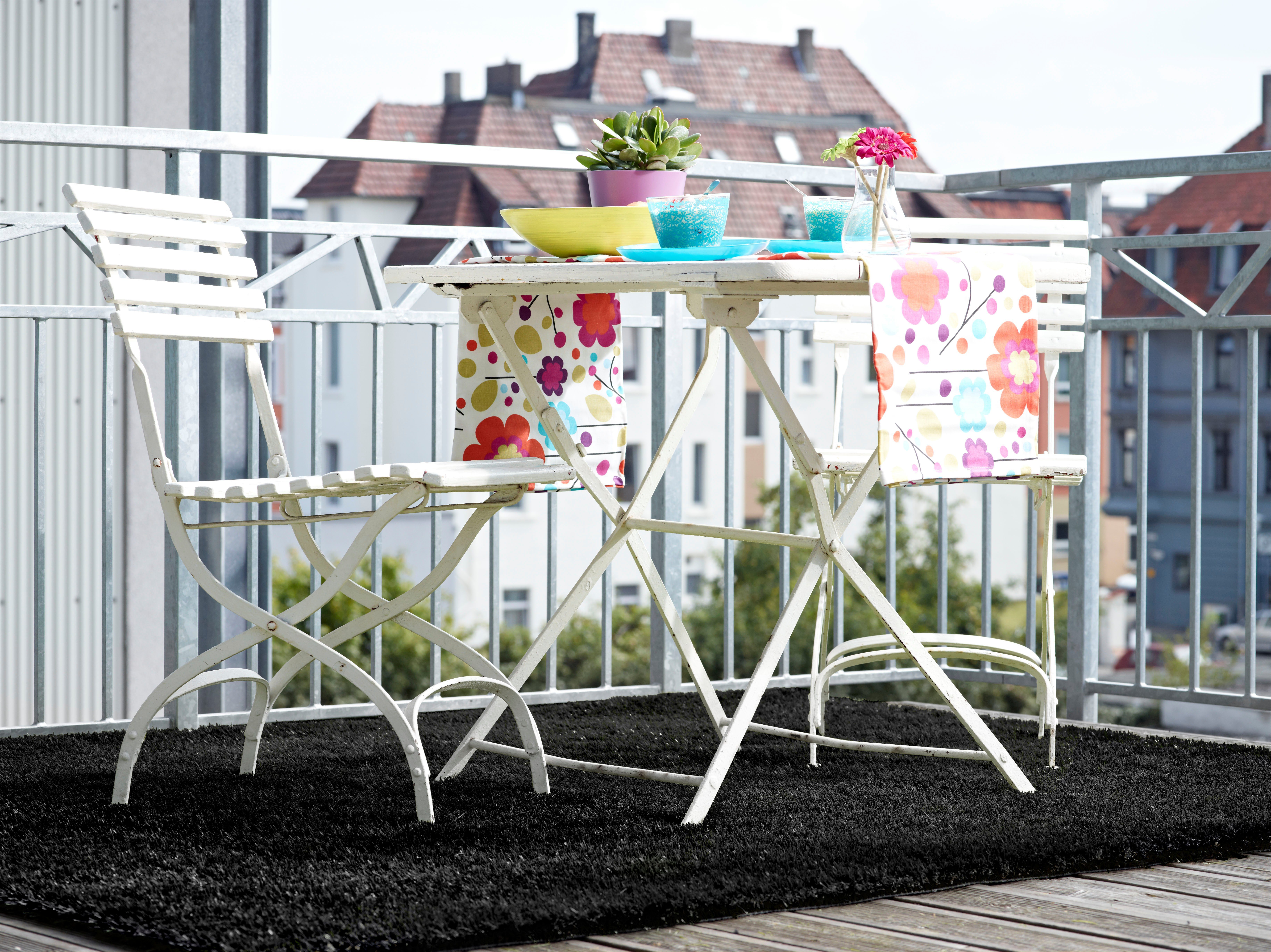 Kunstrasen Black, KONIFERA, rechteckig, Höhe: 15 mm, Wetterfest, Balkon geeignet, integrierte Drainage, Garten, Terrasse