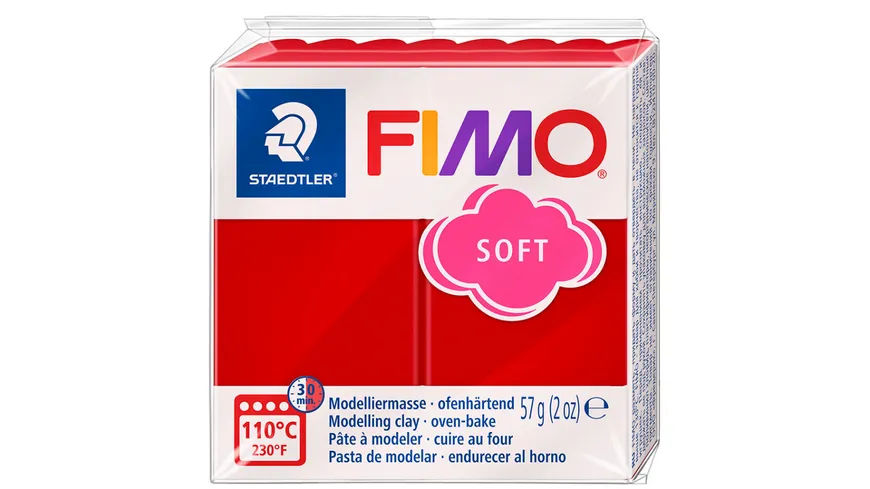 STAEDTLER Modelliermasse FIMO® soft weihnachtsrot 57 g