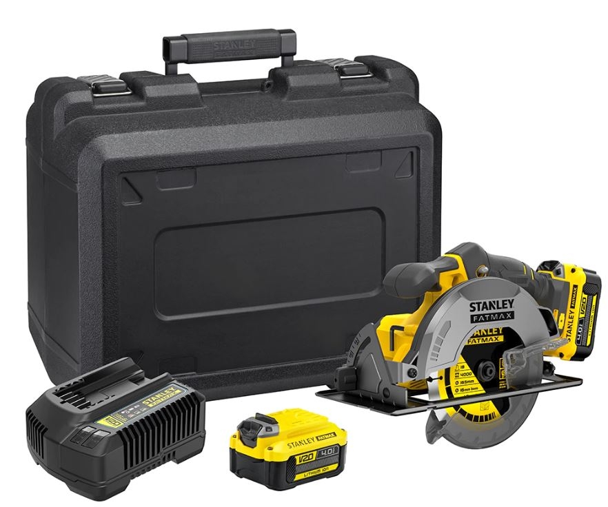 Stanley SFMCS500M2K FATMAX® V20 Akku-Kreissäge 165 mm 18 Volt 4,0 Ah Li-Ion