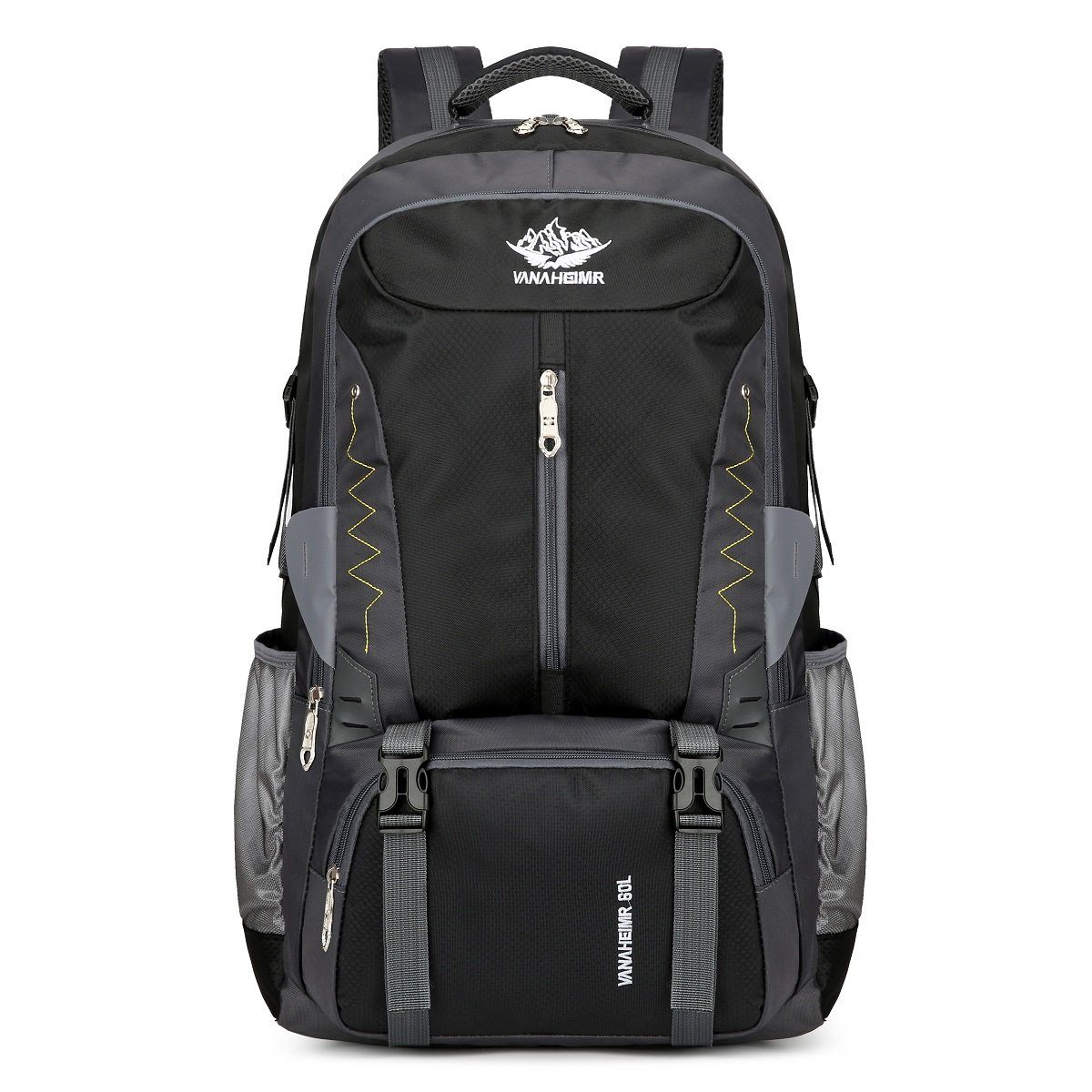 RAIKOU Reiserucksack 60L Wanderrucksack Herren Damen Kletterrucksack Trekkingrucksack (Wasserdichter), ultraleichter, packbarer