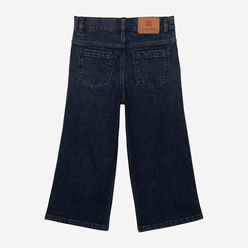 Jean fille large bleu brodé Catimini