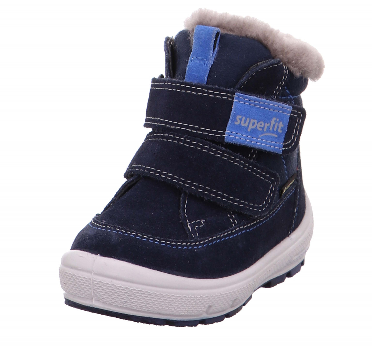 GROOVY - Blau Boots mit Klettverschluss