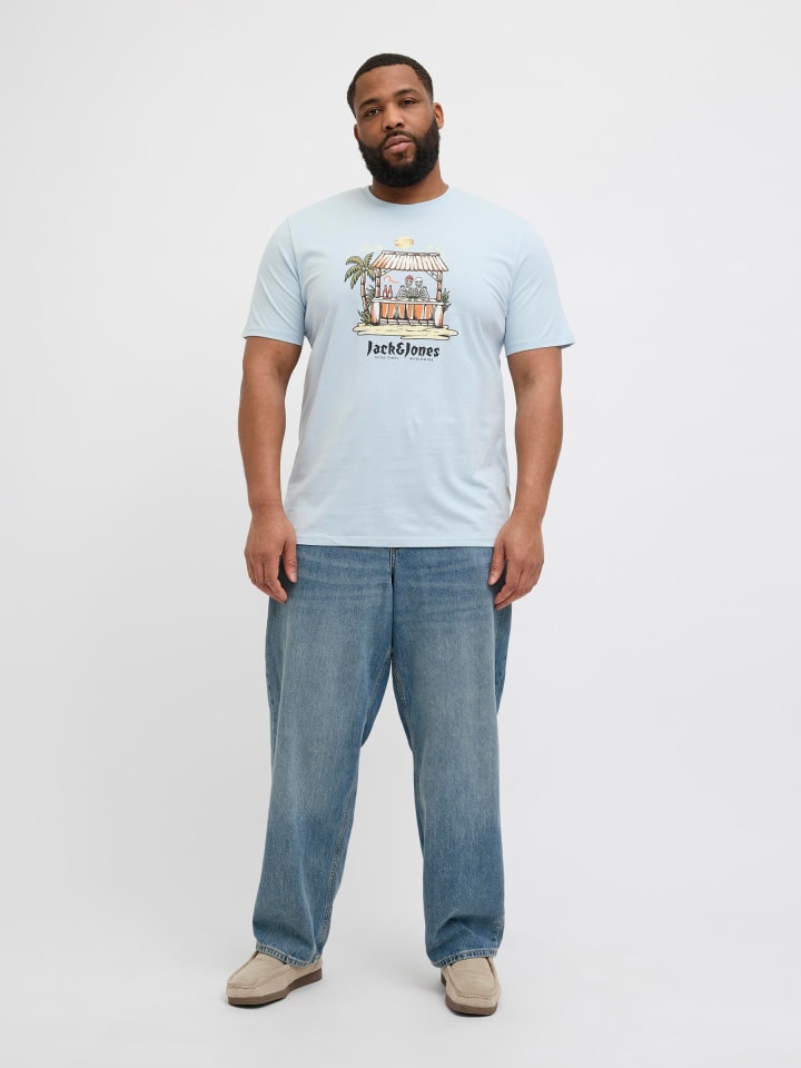 JACK & JONES PLUS T-shirt in Skyway günstig kaufen