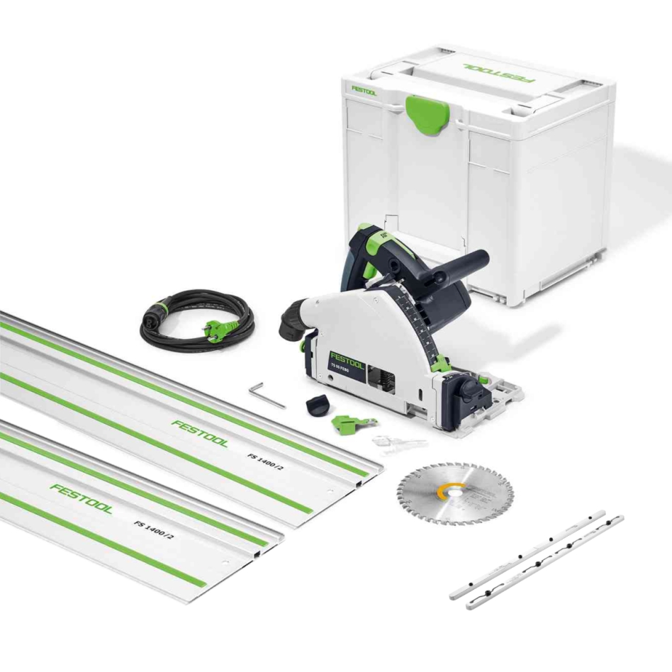 Festool 577010A TS 55 FEBQ-Plus-FS Tauchsäge + 2x Lineal FS1400/2 + 2x Kupplung