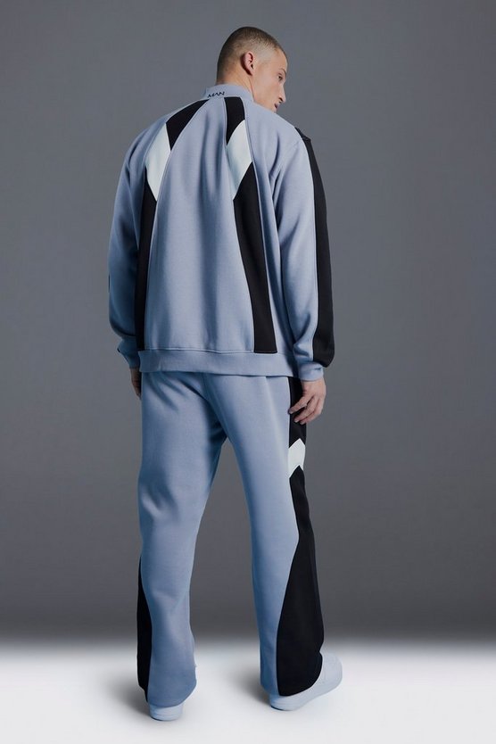 Man Active Oversize Colorblock Trainingsoberteil