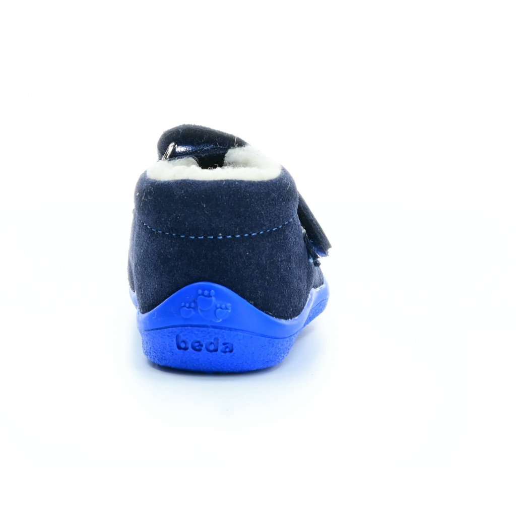 Beda Daniel mit Membran (BF 0001/W/MK) dunkelblaue Winter-Barfußstiefeletten