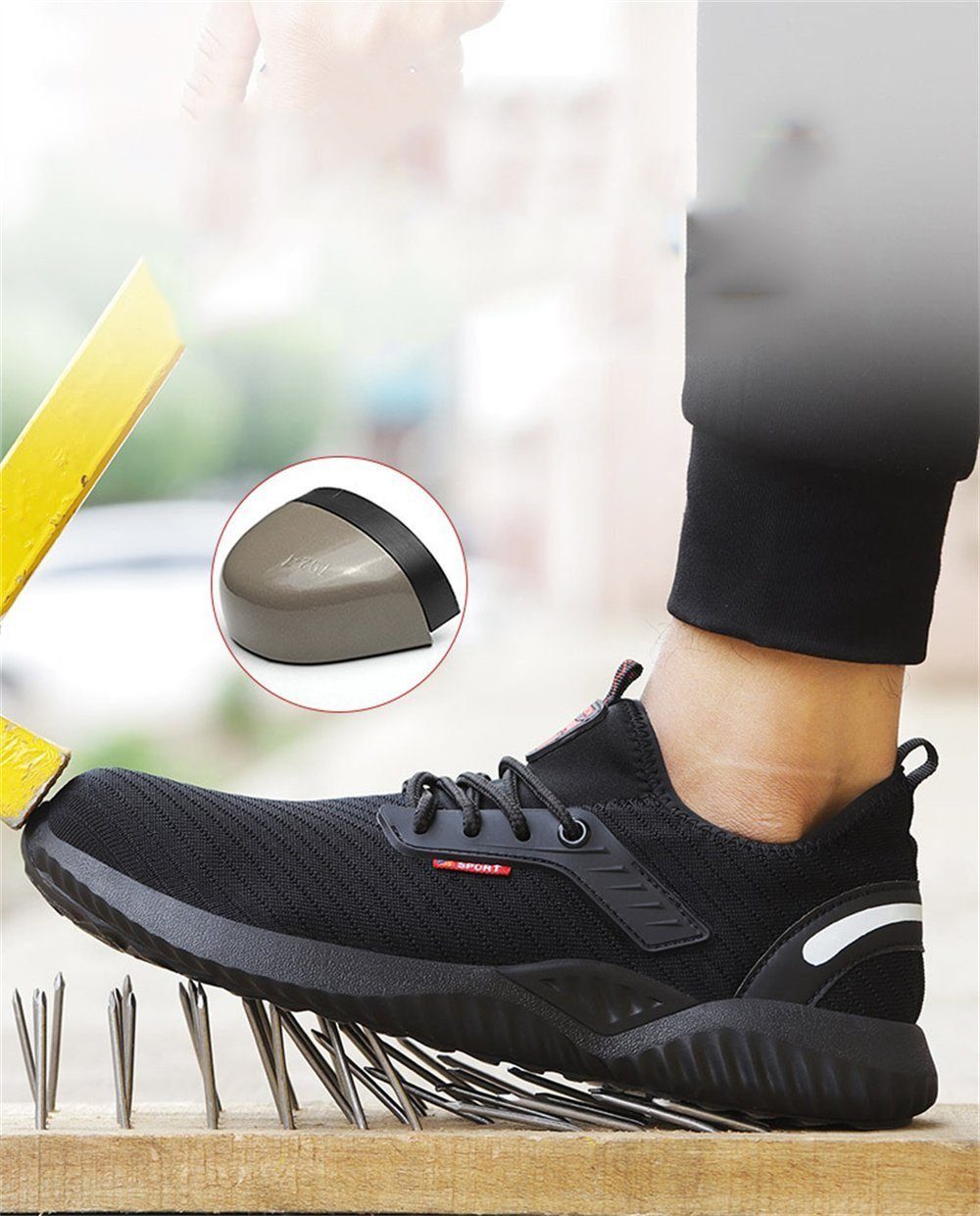 RHAFAYRE Sicherheitsschutzschuhe, stoß- und pannensichere Arbeitsschuhe Sicherheitsschuh