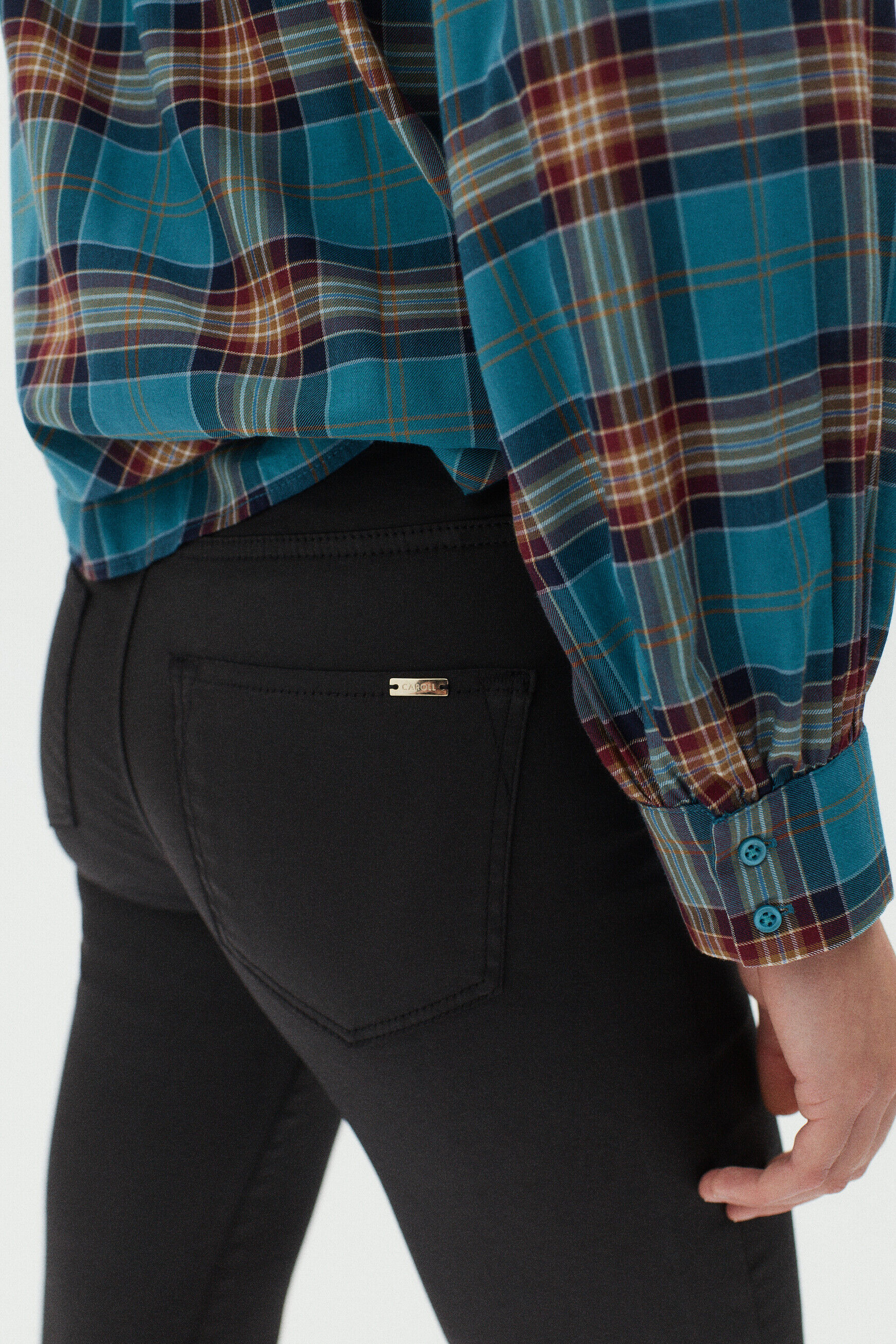 pantalon tony effet enduit noir femme