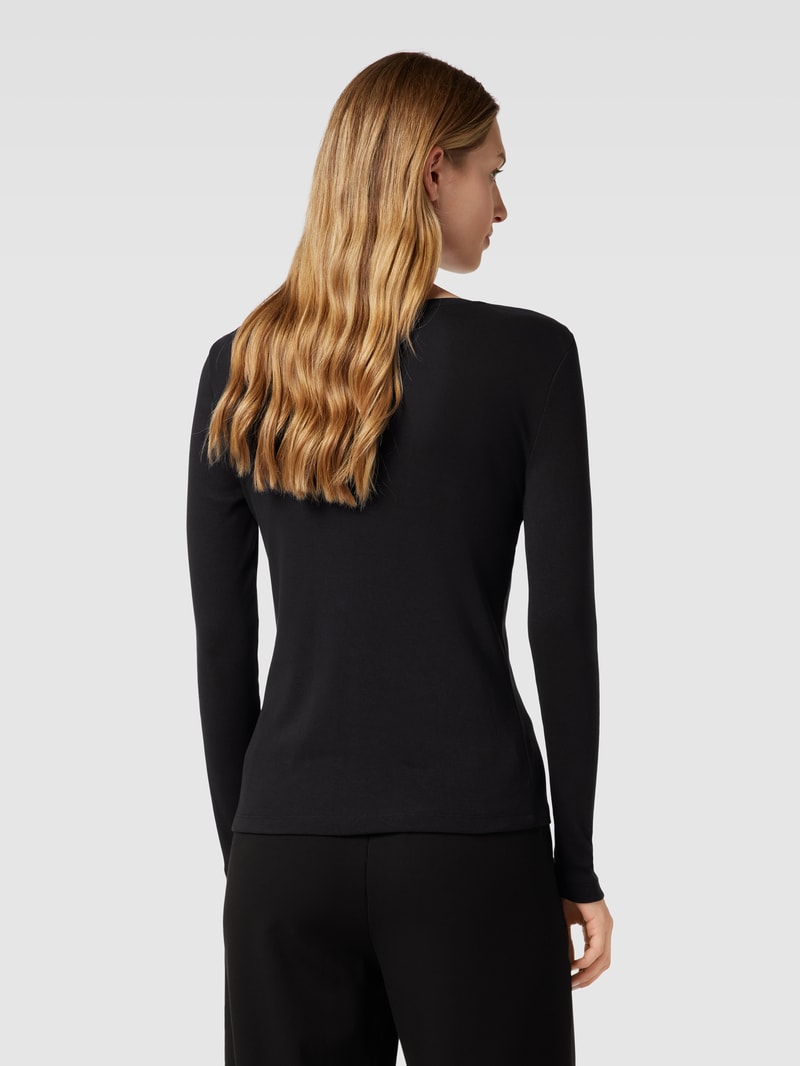 Longsleeve mit Rundhalsausschnitt in schwarz
