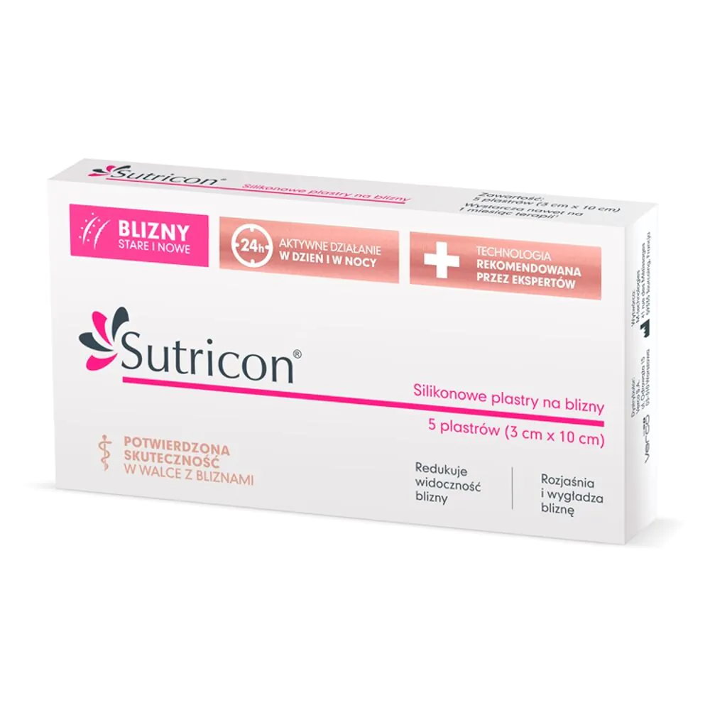 Sutricon, adesivos de silicone para cicatrizes, 10x3cm