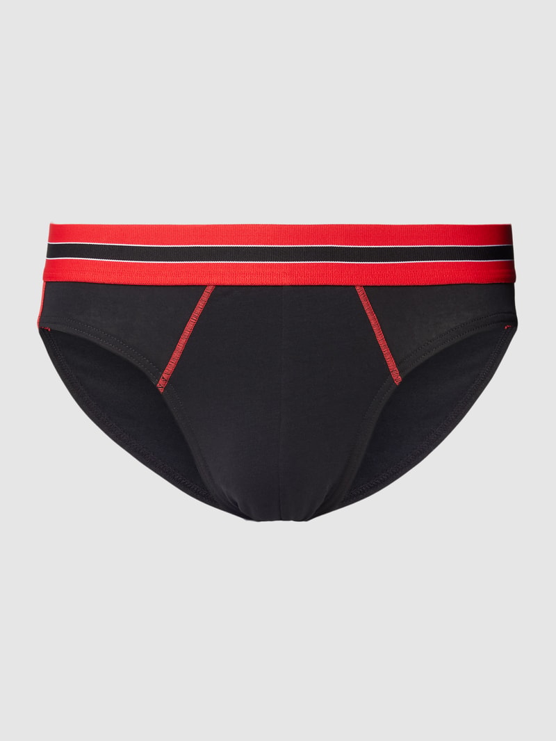 Slip mit elastischem Bund in schwarz