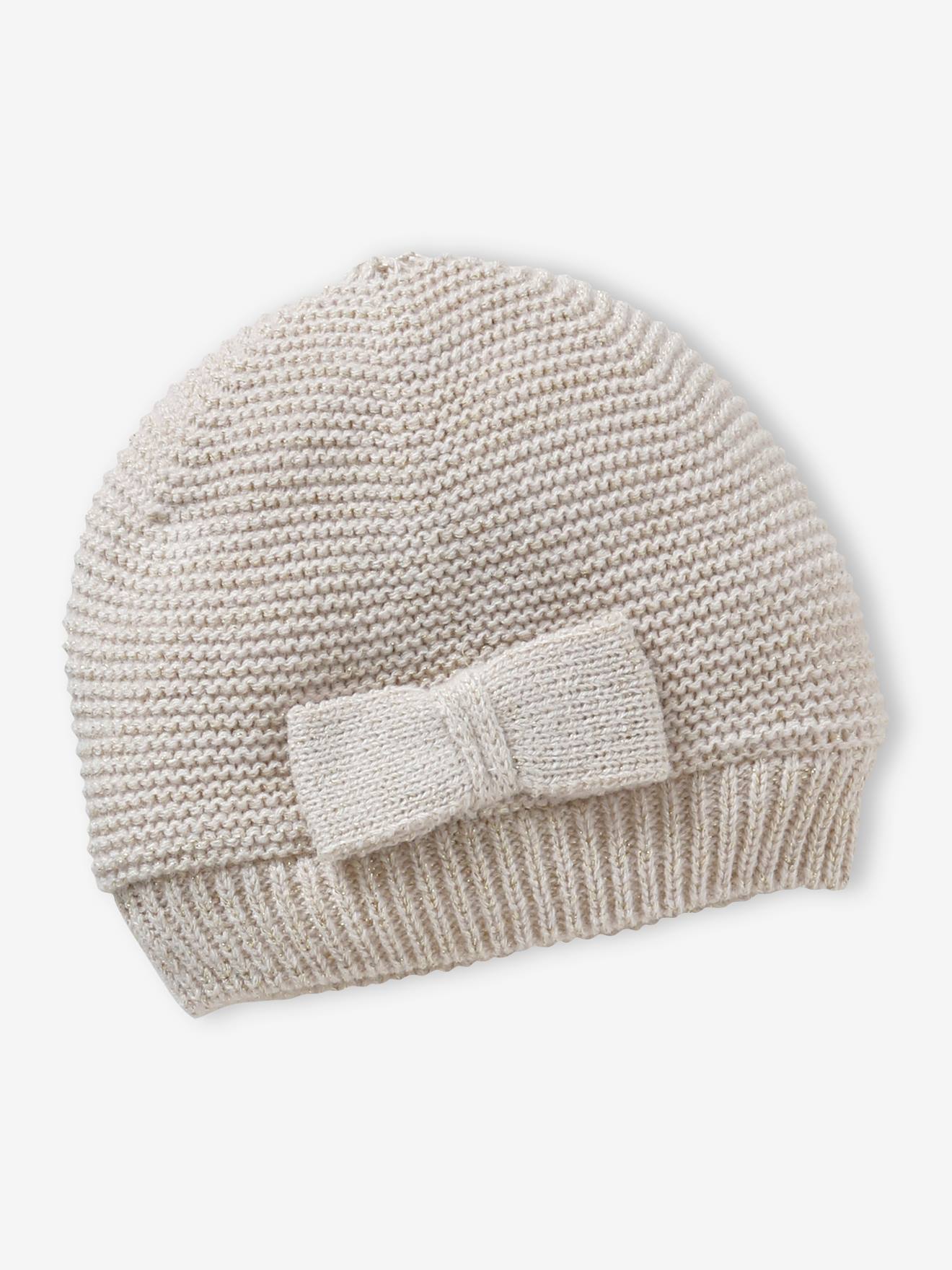 Vertbaudet Mädchen Baby-Set: Mütze, Rundschal & Fäustlinge - wollweiß