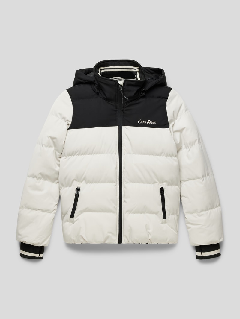 Steppjacke mit Kapuze Modell 'Defne' in offwhite
