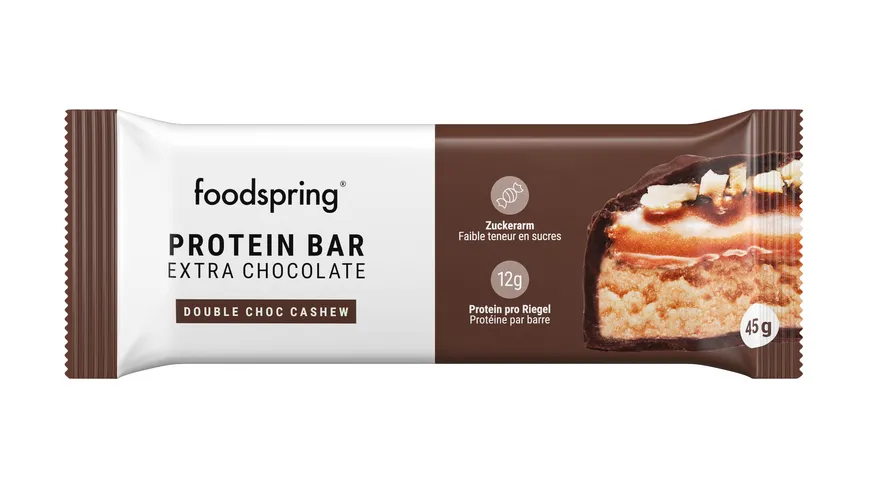 Foodspring Protein Bar Extra Chocolate Duoble Choc Cashew 45 g