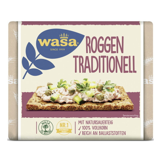 Wasa Knäckebrot Roggen Traditionell 235G