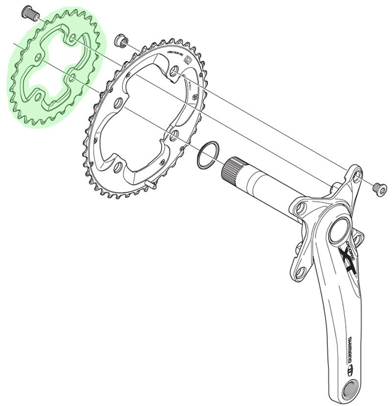 Shimano Kettenblatt XT FC-M785 24 Zähne